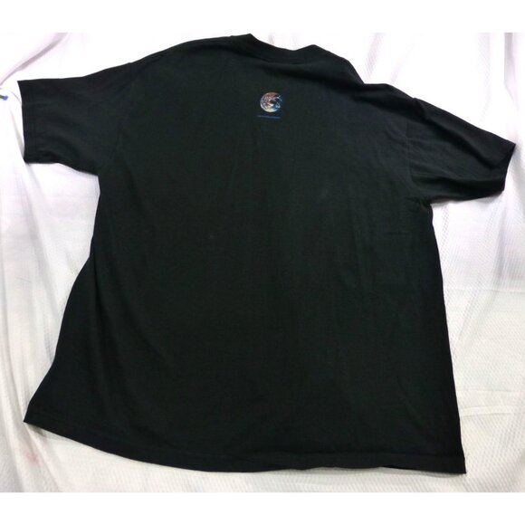Rare Y2K Albert Einstein Quote Earth Large Graphic Lee T-Shirt Black Tee - Picture 4 of 7